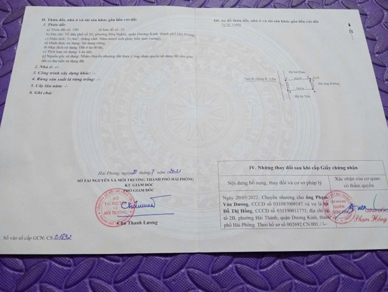 514M² NGÕ 92 HẢI PHONG – GẦN VINHOMES DƯƠNG KINH – GIÁ 9XX TRIỆU  ZALO 0567 222 555