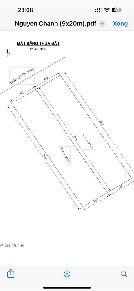 Bán 1 cặp đất đường Nguyễn Chánh thông Nguyễn Tất Thành