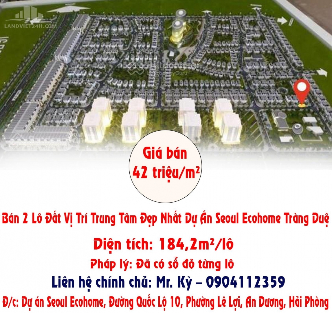 Bán 2 Lô Đất Vị Trí Trung Tâm Đẹp Nhất Dự Án Seoul Ecohome Tràng Duệ