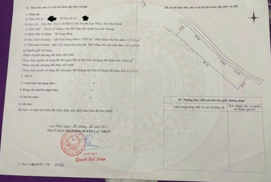 Bán 450m2 Đất Chính Chủ Tại Thôn Rộc Trụ I Xã Khoan Dụ Huyện Lạc Thủy Hòa Bình