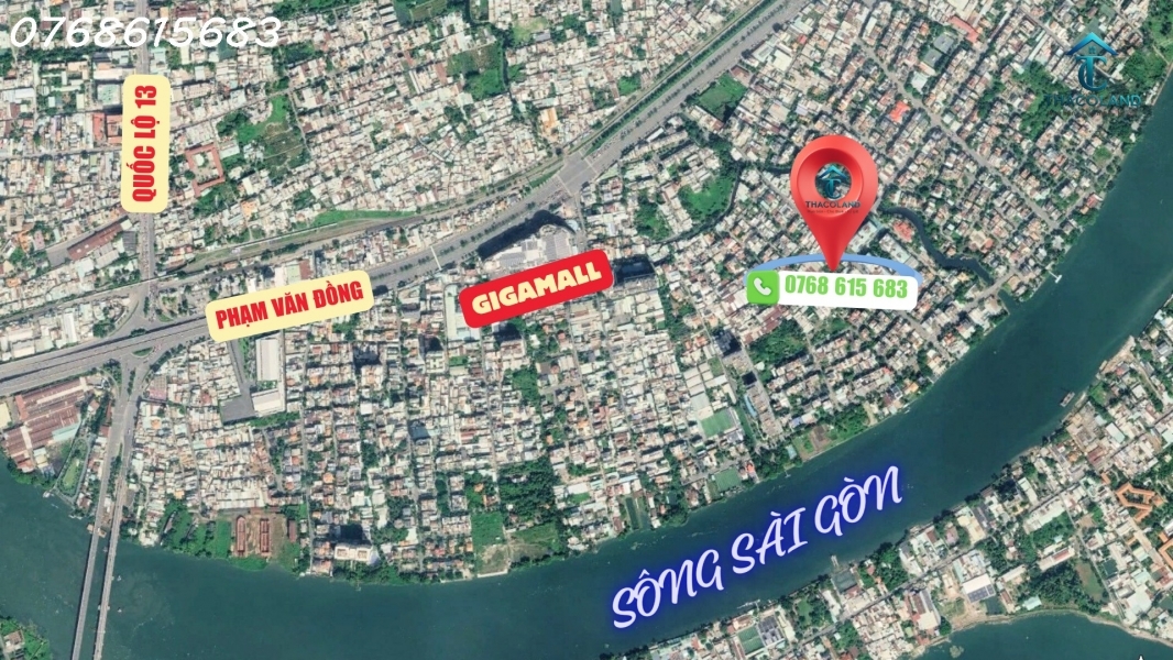 Bán biệt thự ven sông kề Gigamall Phạm Văn Đồng Thủ Đức: 129m2 3 tầng 6PN 16.5 tỷ - Sổ hồng giá tốt