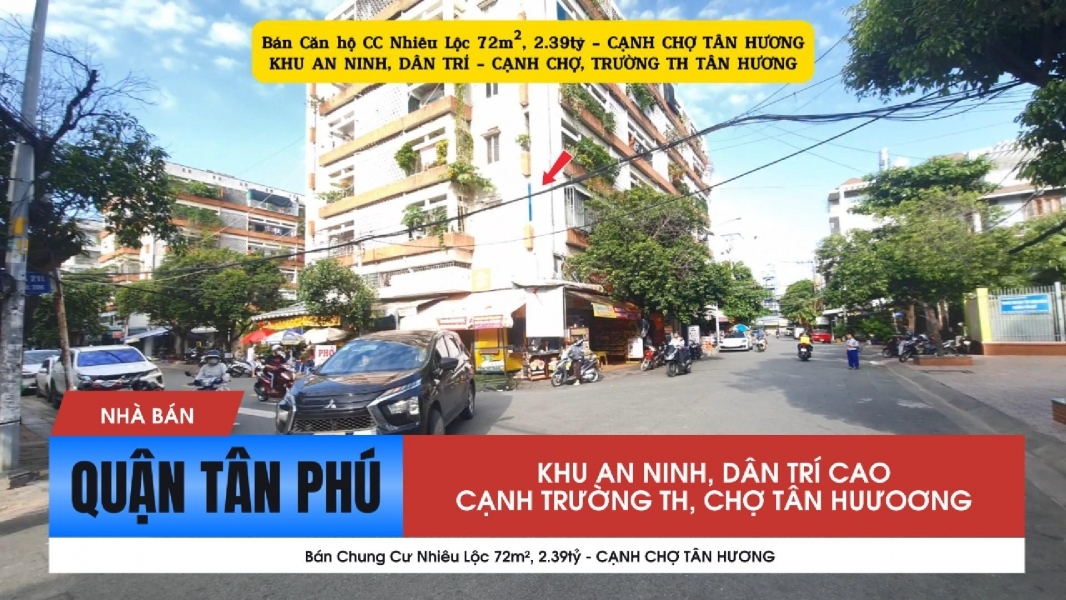 Bán Căn hộ CC Nhiêu Lộc 72m² 2.39tỷ - CẠNH CHỢ TÂN HƯƠNG
