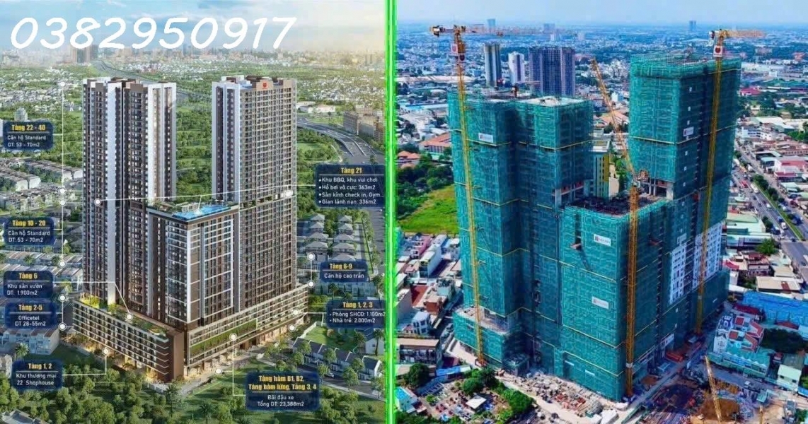 Bán căn hộ chung cư PiCity Sky Park Dĩ An căn đẹp giá tốt DT 55m2 1PN + 1WC