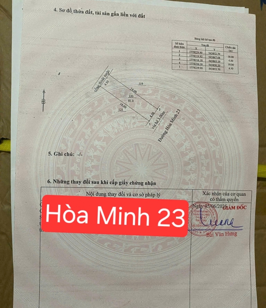 Bán đất đường Hòa Minh 23 - View trung tâm Thương Mại