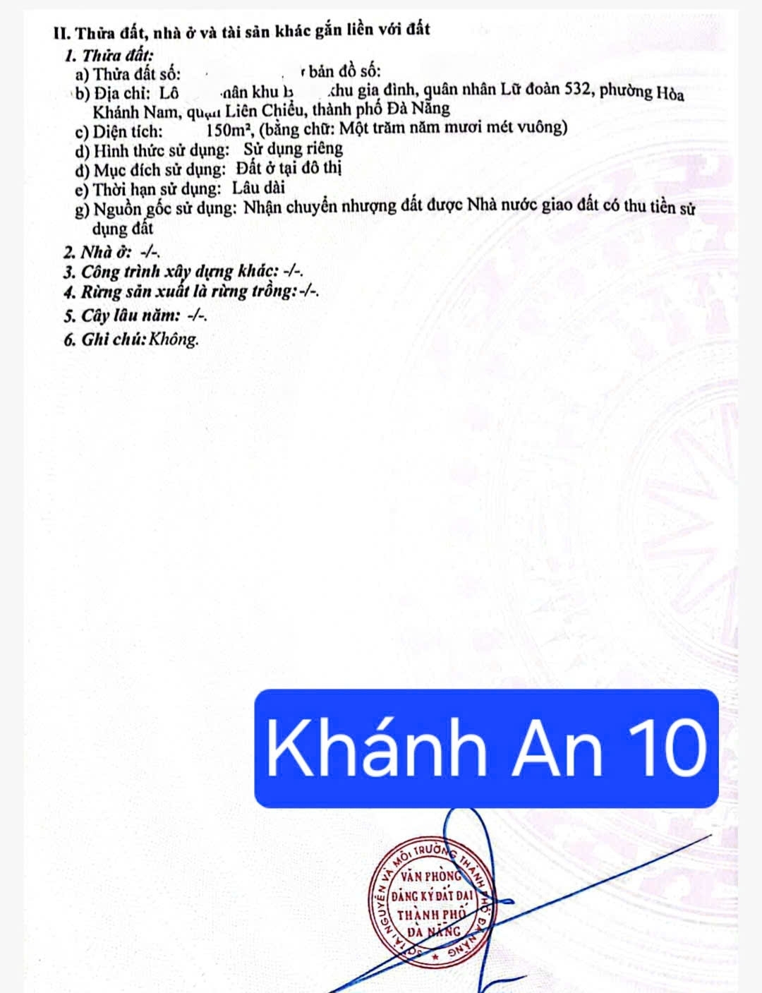 Bán đất đường Khánh An 10 - Sạch đẹp - DT 150M2