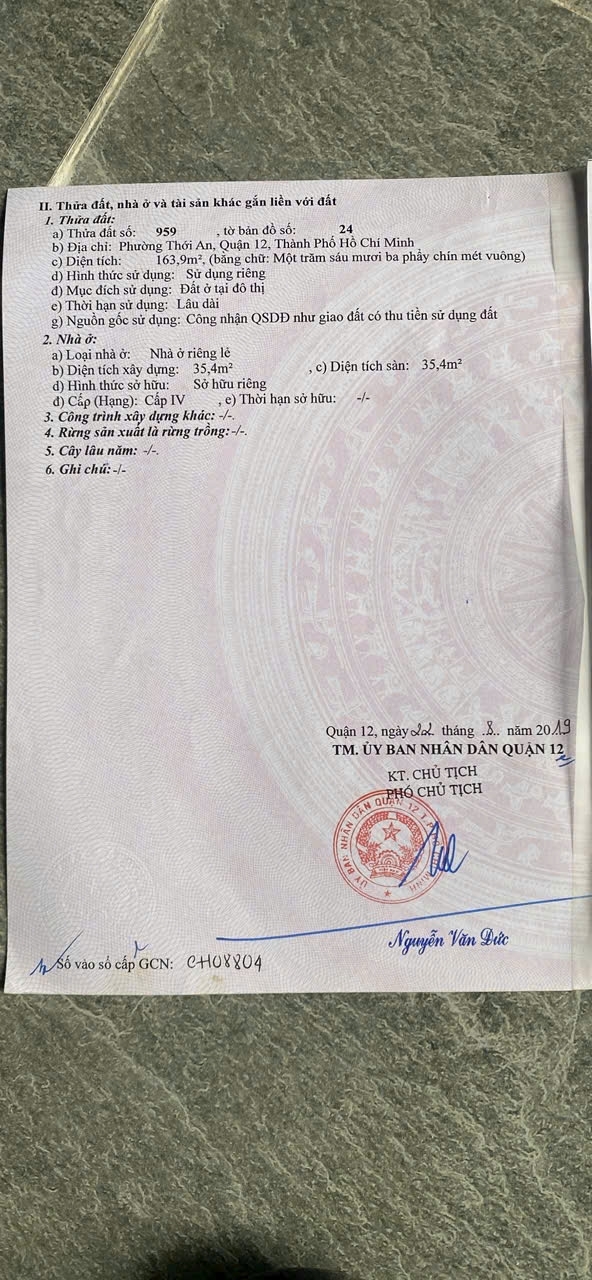BÁN ĐẤT MẶT TIỀN HẺM 7M – LÊ THỊ RIÊNG THỚI AN Q12