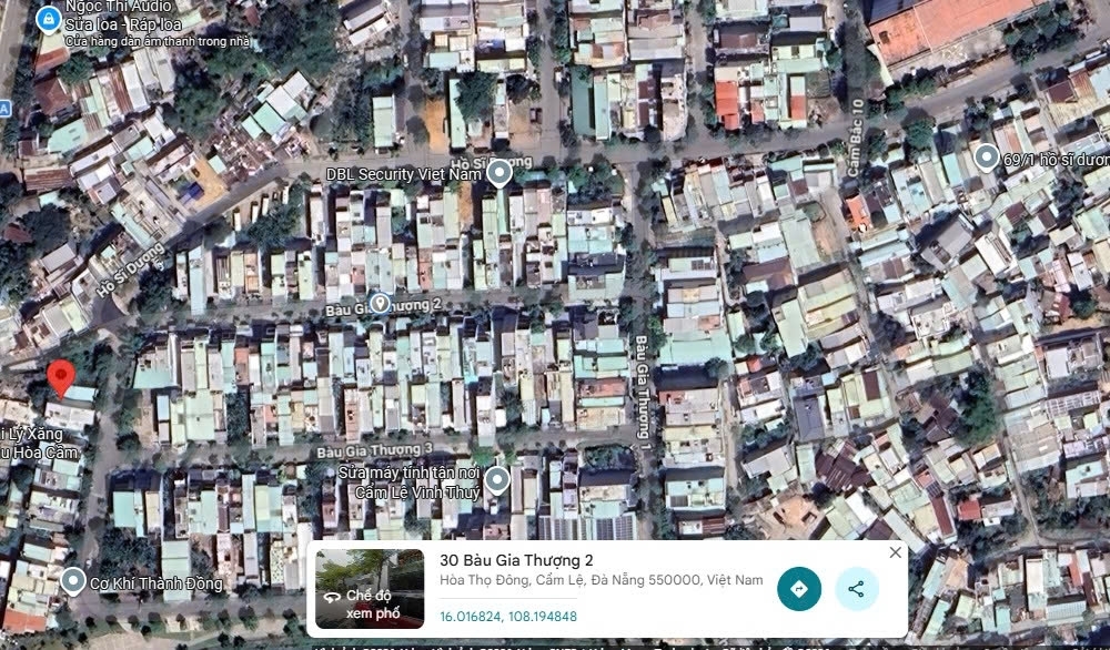 Bán đất MT đường Bàu Gia Thượng 2 Gần Hồ Cẩm Lệ dt 89m2 giá 4 tỷ 9 tl