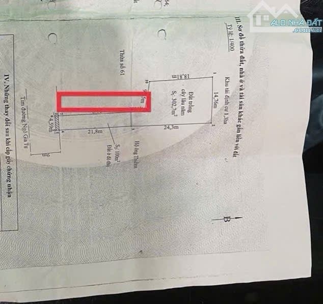 Bán đất Ngô Gia Tự 505m trong đó 203m đất ở 302m trồng cây giá chỉ 40  tỷ