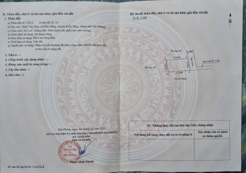 Bán lô đất 56.2m² giá 5xx triệu – Ngõ ô tô Hữu Bằng vị trí dễ giao dịch ZALO 0567 222 555