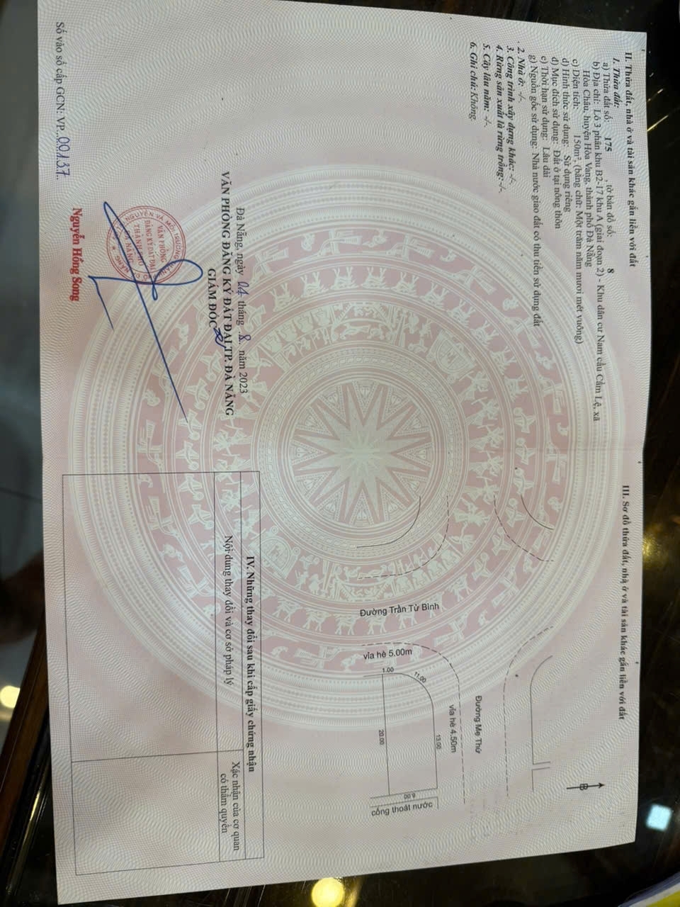 Bán lô Góc đường Mẹ Thứ giao Trần Tử Bình - cạnh chùa Nam Sơn. DT 150m2 giá 10ty LH 0942992361