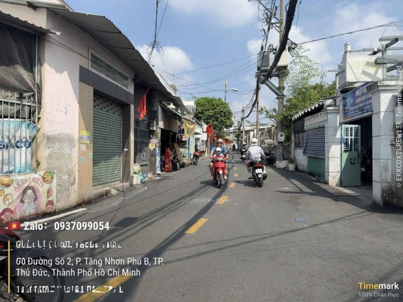 Bán nền góc đường số 2, Tăng Nhơn Phú, hẻm tải, 74m2, 6.6 tỷ