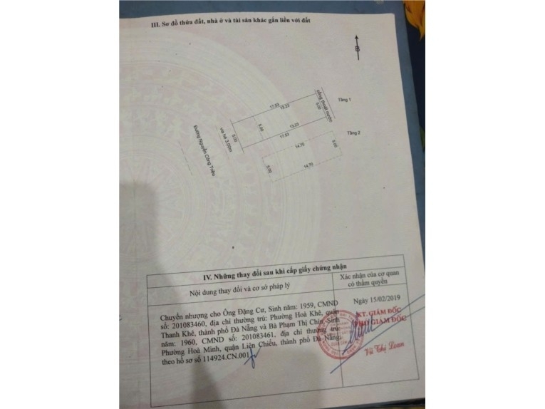 Bán nhà 2 tầng MT đường NGUYỄN CÔNG TRIỀU (đường 7m5)- Cẩm Lệ. DT 88m2 giá 5ty8 LH 0942992361