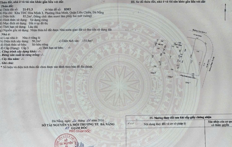 Bán nhà 3 tầng - Góc 2 mặt tiền đường Phan Thị Nể & Hòa Minh 4