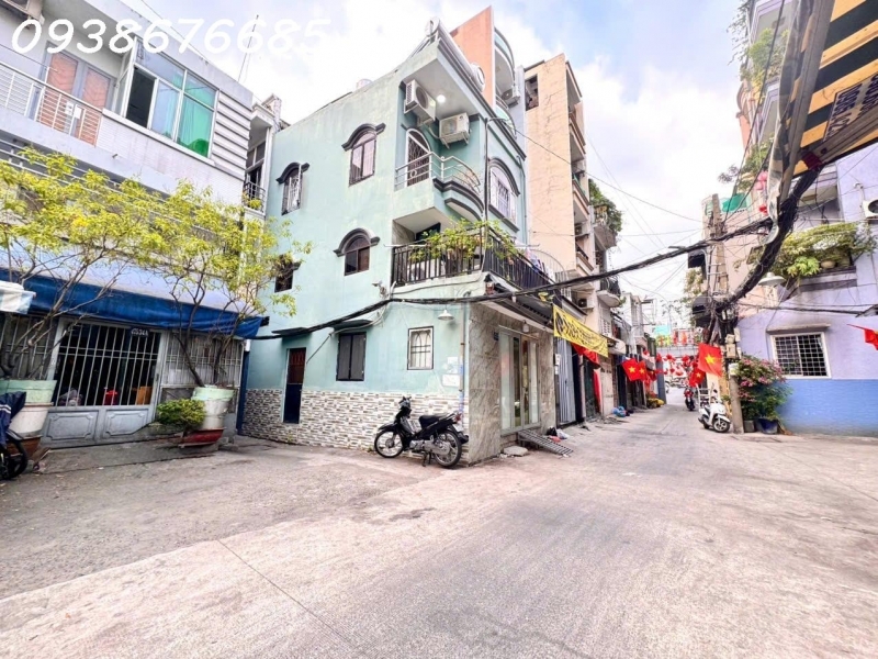 BÁN NHÀ 3 TẦNG MẶT TIỀN HẺM XE TẢI Đ.HAI BÀ TRƯNG QUẬN 3 - DT 64M2 - NHÀ 2 MT TRƯỚC SAU THOÁNG-