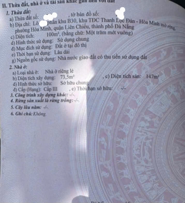 Bán nhà mặt tiền đường 7m5 Nguyễn Xí (100m2) Liên Chiểu - Đà Nẵng Giá 7.18 tỷ