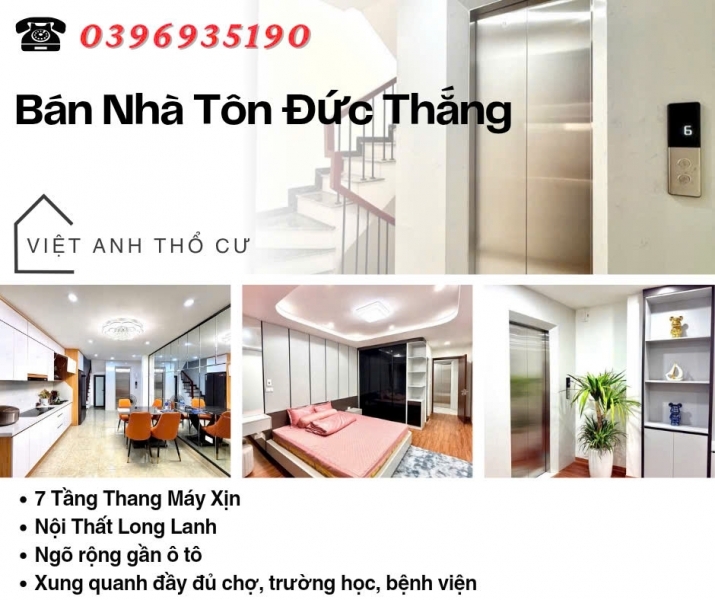 Bán nhà Phố Tôn Đức Thắng 40m2 Thang Máy Xịn Nội Thất Long Lanh Giá: 13.6 Tỷ Lh: 0396935190.