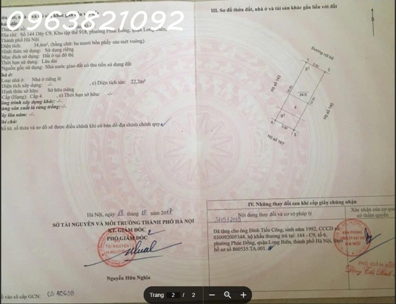 Bán nhà riêng tại Phúc Đồng Long Biên Hà Nội nhiều tiện ích DT 34.6m2 giá 8 tỷ