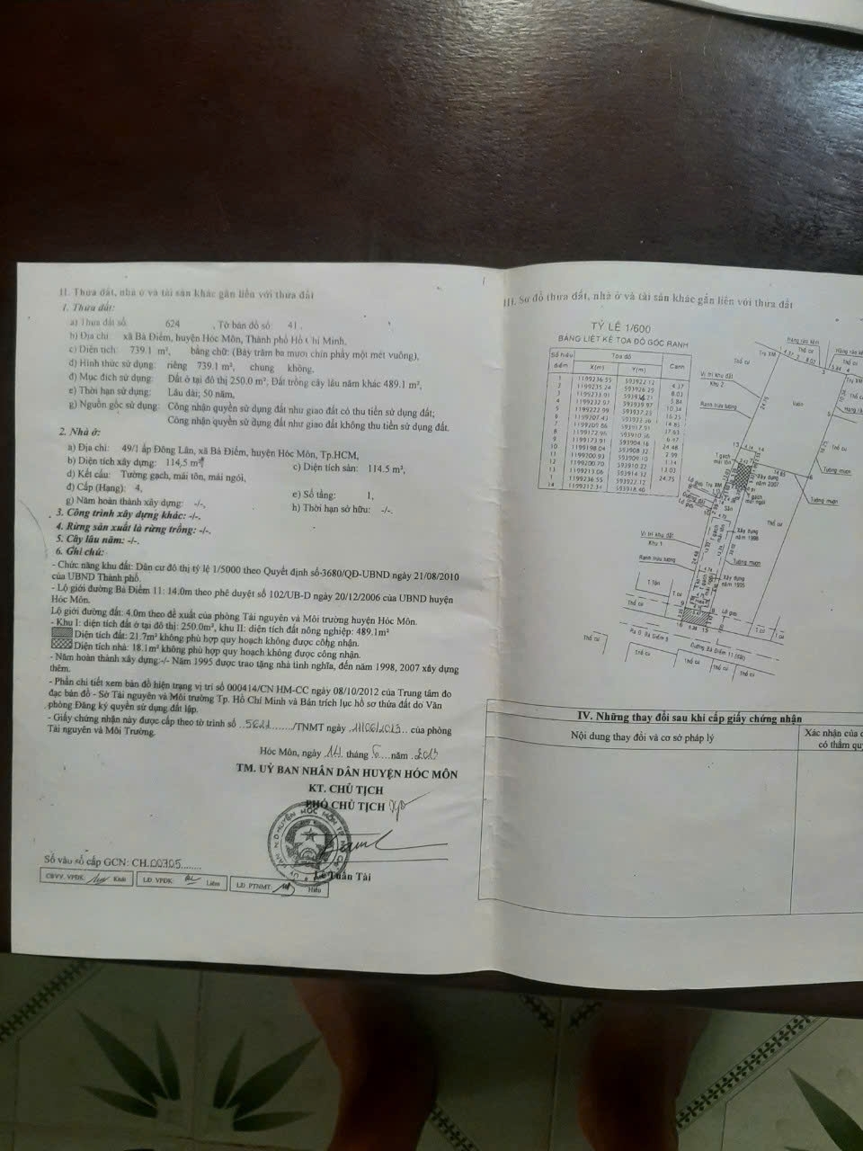 BÁN NHÀ + XƯỞNG MT TRẦN THỊ CÁT (BÀ ĐIỂM 11) HÓC MÔN GIÁ 145 TỶ