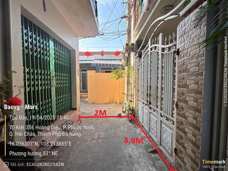 Bán nhanh nhà 2 tầng kiệt 356 Hoàng Diệu Đà Nẵng.