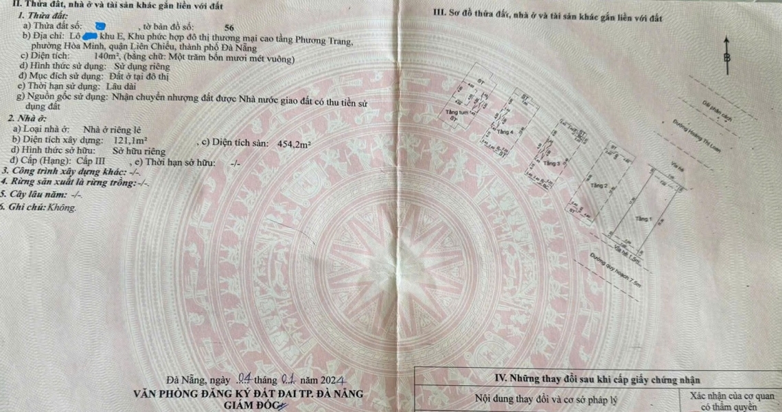 Bán SHOPHOUSE 4 tầng 2 mặt tiền đường Hoàng Thị Loan