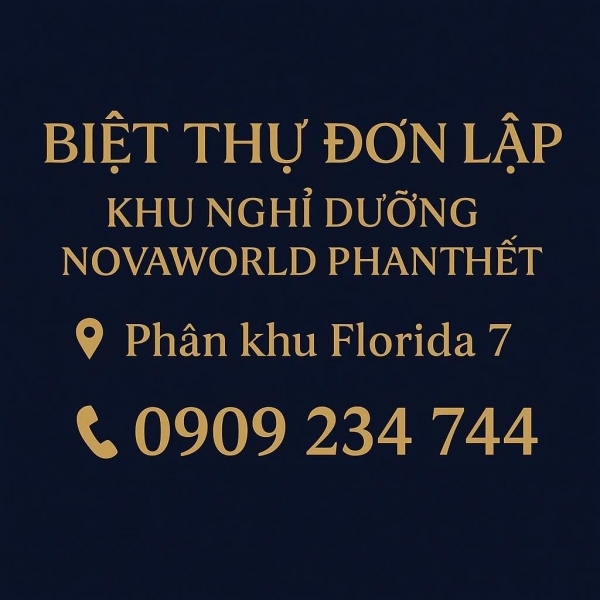 Biệt thự đơn lập- khu nghỉ dưỡng NOVAWORLD PHAN THIẾT- 1 trệt 1 lầu -85 tỷ