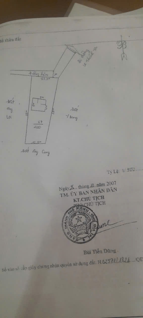 Cần Bán 420m2 Đất Chính Chủ Tại Hẻm 76 Lê Thánh Tôn Phường IaKring Pleiku Gia Lai