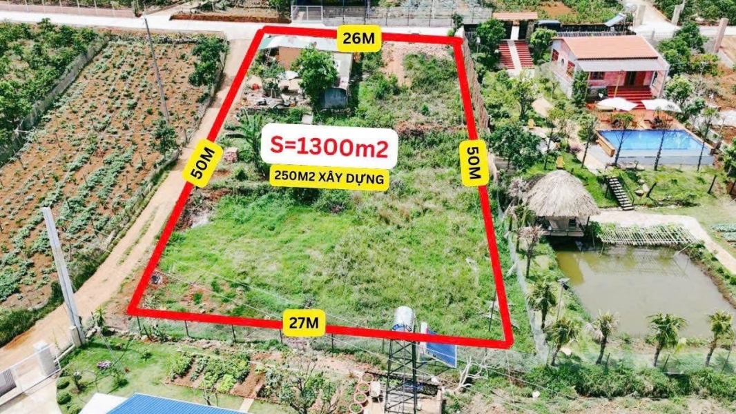 CẦN BÁN GẤP LÔ ĐẤT RỘNG 2 MẶT TIỀN P.CAM LY - ĐÀ LẠT 1390M2 GIÁ CHỈ 8.6 TỶ