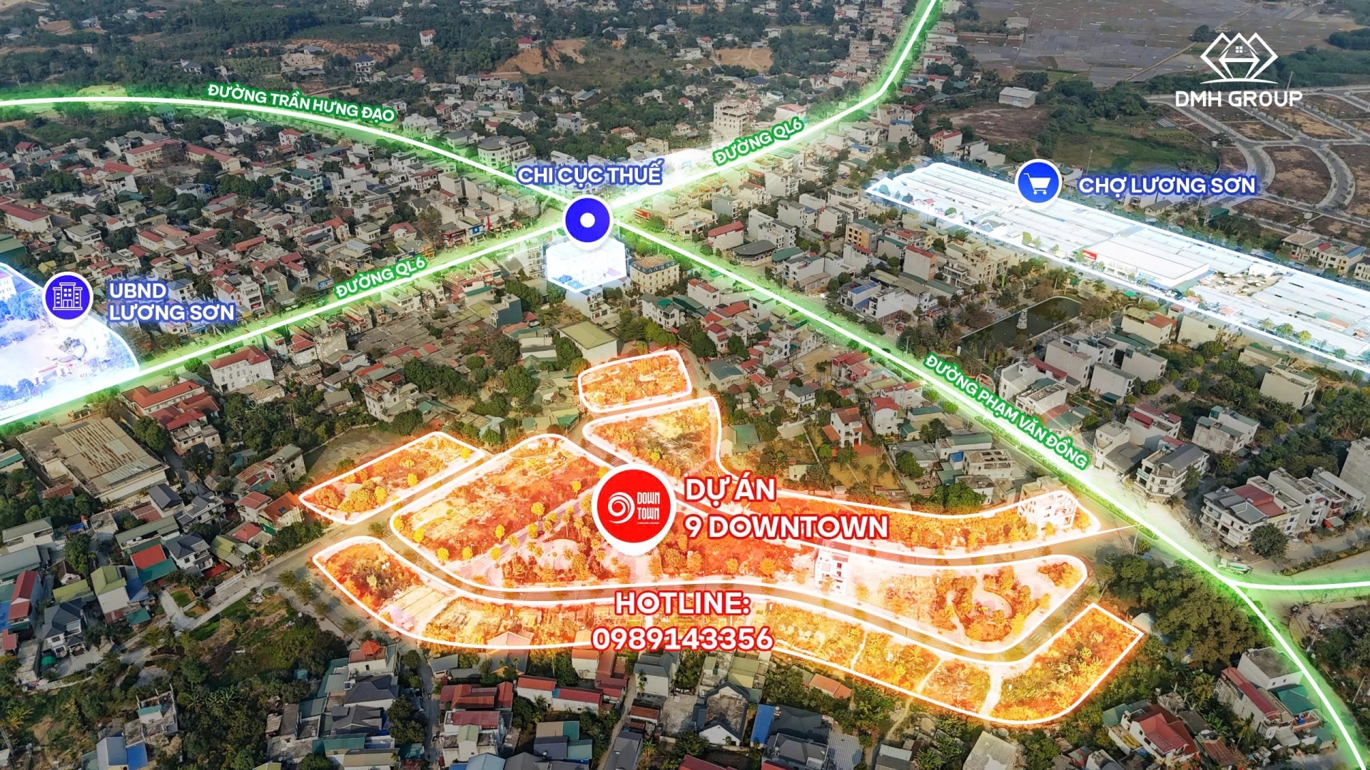 Cần bán lô đất nền diện tích 294m. Đối diện công viên trung tâm Lương Sơn.