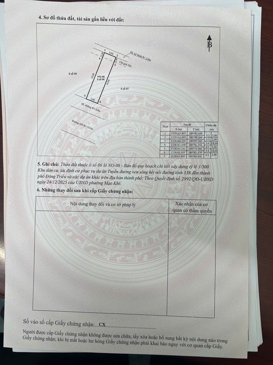 CẦN BÁN LÔ ĐẤT TẠI KHU TÁI ĐỊNH CƯ VĨNH TUY 2 - P. MẠO KHÊ - ĐÔNG TRIỀU - QUẢNG NINH.
