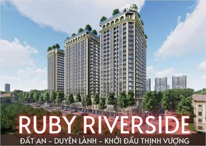 cần chuyển nhượng căn RUBY RIVERSIDE hướng mát tầng trung trục view đẹp nhất tòa