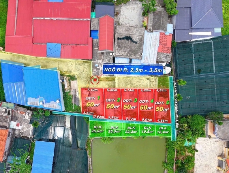 Chỉ nhô 1 tỷ có ngay lô đất ô tô 7 chỗ vào tận đất vị trí đẹp tại Thiên Hương TP Thuỷ Nguyên cách