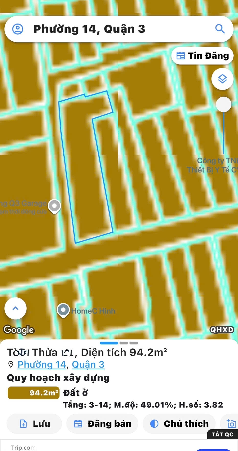 CHÍNH CHỦ 1 ĐỜI CẦN BÁN NHÀ 3 TẦNG HXH Đ.TRẦN QUANG DIỆU P.NHIÊU LỘC QUẬN 3 - DT SIÊU ĐẸP NGANG 5M