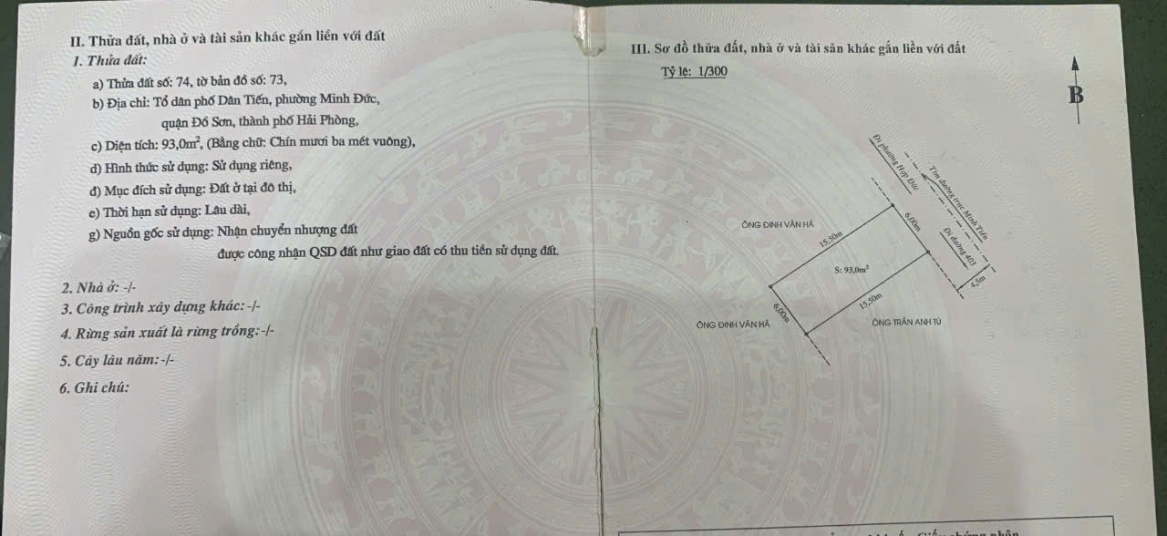 CHÍNH CHỦ BÁN 2 LÔ ĐẤT ĐẸP TẠI ĐỒ SƠN – HẢI PHÒNG