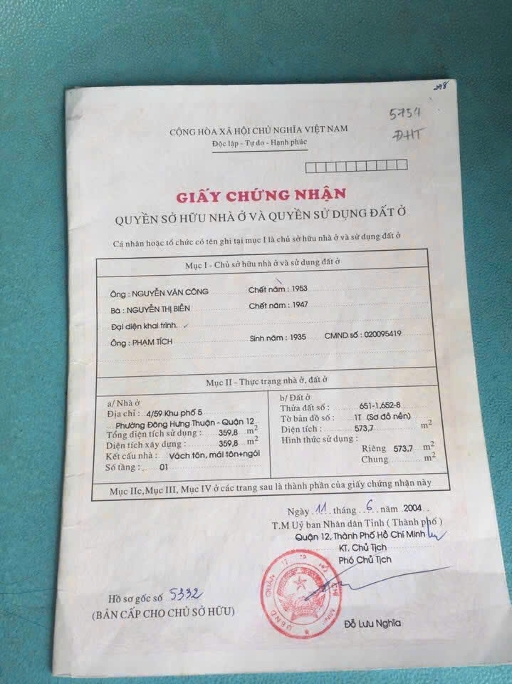 CHÍNH CHỦ BÁN GẤP – LÔ GÓC 2 MẶT TIỀN SIÊU ĐẸP ĐÔNG HƯNG THUẬN 06 Q12