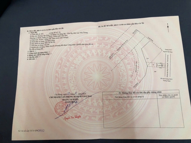 Chính chủ Bán Nhà 50m2 Đường Cặp Sông Cái Răng Bé, Khu Vực Yên Trung, P. Lê Bình, Q. Cái Răng