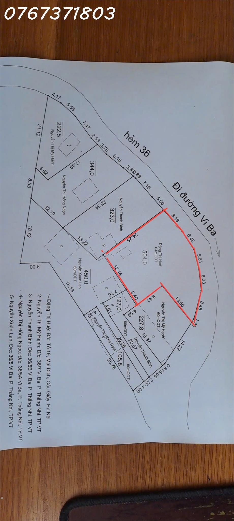 Chính chủ cần bán 2.300m2 đất Phường Thắng Nhì Vũng Tàu Bà Rịa Vũng Tàu giá đầu tư