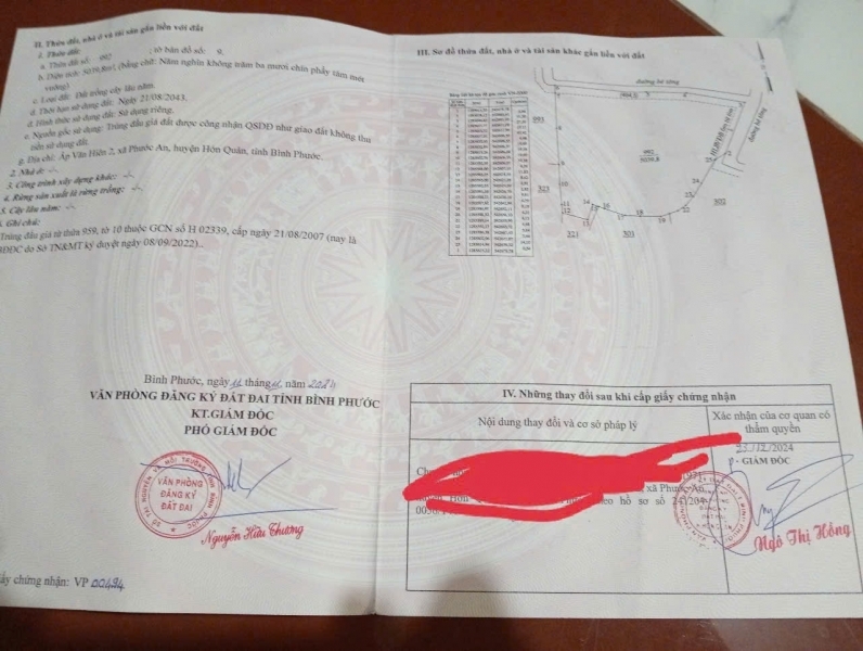 CHÍNH CHỦ CẦN BÁN ĐẤT TẠI XÃ PHƯỚC AN HUYỆN HỚN QUẢN TỈNH BÌNH PHƯỚC