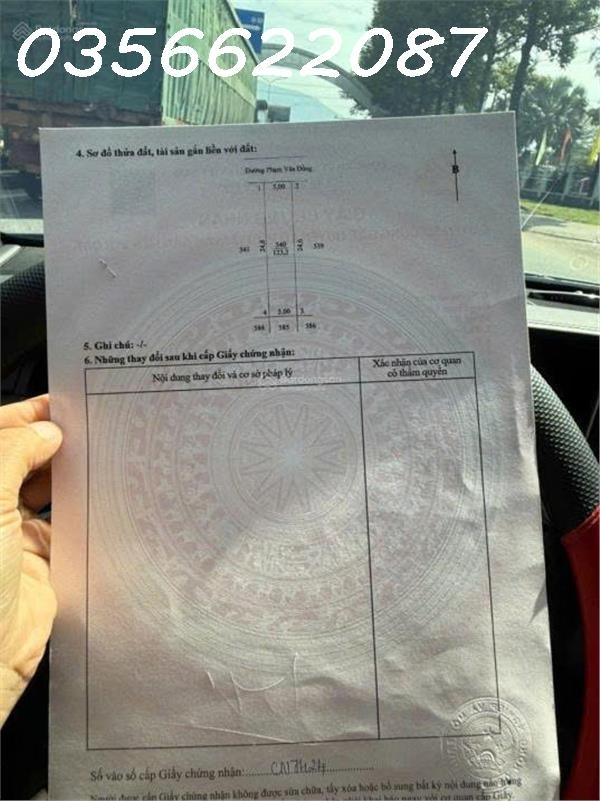 Chính chủ cần bán lô đất mặt iền siêu đẹp trục đường Phạm Văn Đồng DT 1232m2 giá đầu tư