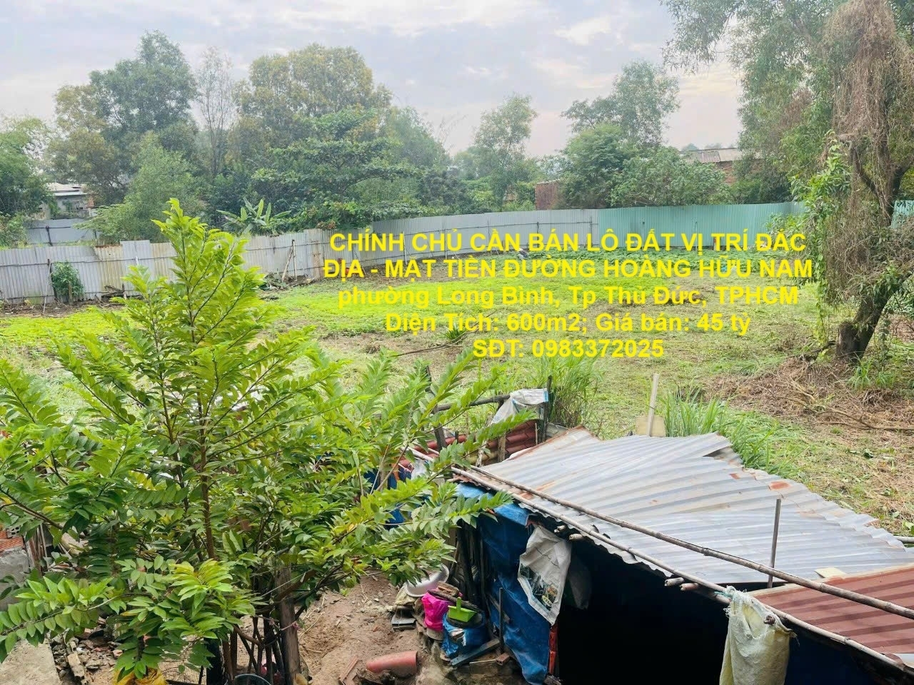 CHÍNH CHỦ CẦN BÁN LÔ ĐẤT VỊ TRÍ ĐẮC ĐỊA - MẶT TIỀN ĐƯỜNG HOÀNG HỮU NAM Tp Thủ Đức TPHCM