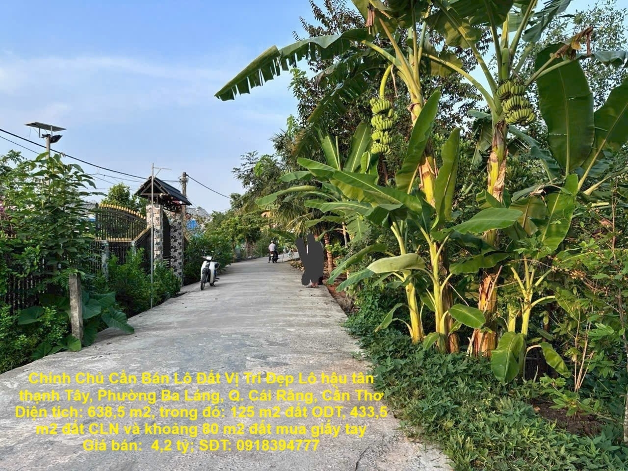 Chính Chủ Cần Bán Lô Đất Vị Trí Đẹp Lô hậu tân thạnh Tây Phường Ba Láng Q. Cái Răng Cần Thơ
