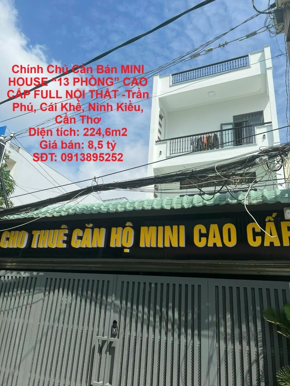 Chính Chủ Cần Bán MINI HOUSE “13 PHÒNG” CAO CẤP FULL NỘI THẤT -Trần Phú Cái Khế Ninh Kiều Cần Thơ