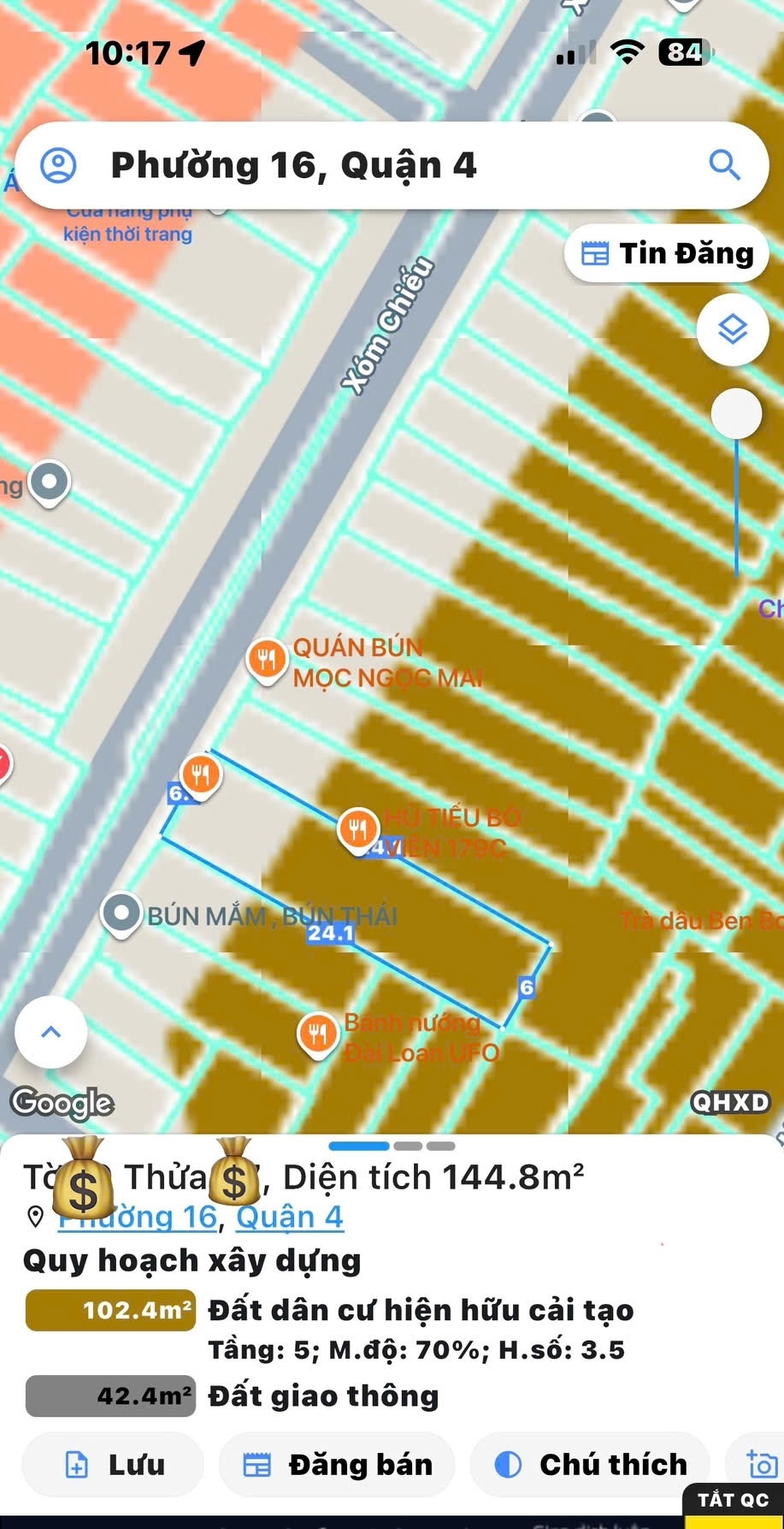 CHÍNH CHỦ CẦN BÁN NHÀ 2 TẦNG MTKD Đ.XÓM CHIẾU QUẬN 4 - NGANG ĐẸP 6M*24M * LH GIANG GIANG: