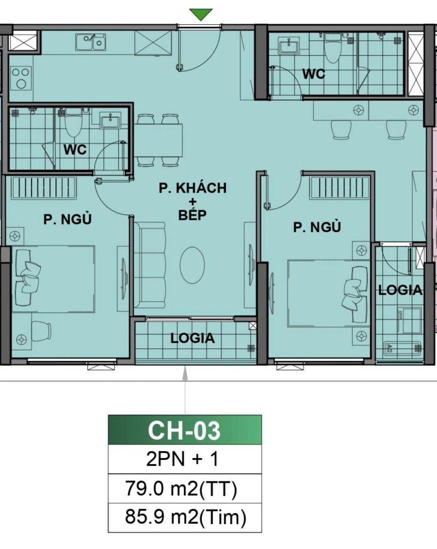 Chính chủ cần tiền bán gấp căn BE3.2403 The Beverly