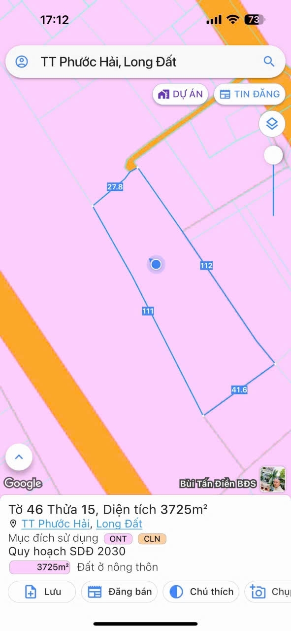 Chính chủ gửi bán đất ngay Mỹ Thuận-Long Mỹ-Bà Rịa (Phước Hải Long Đất mớigần trường cấp 3 Dương