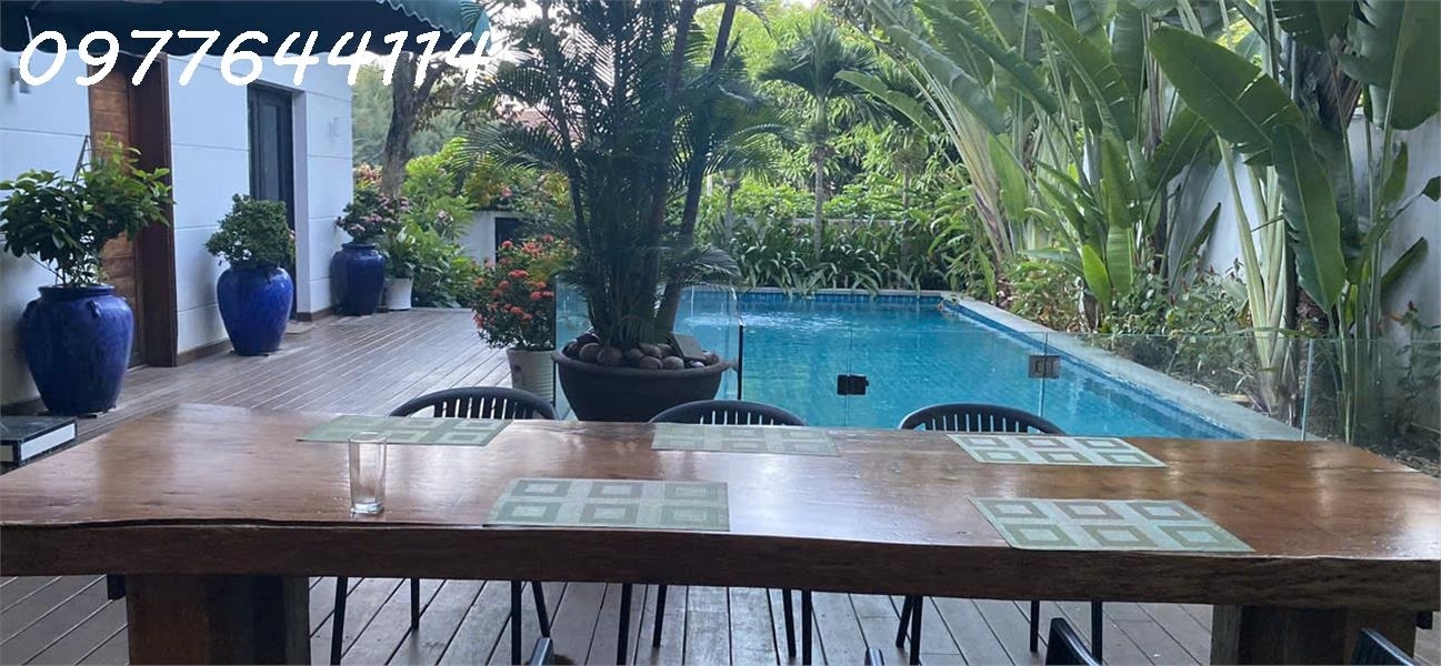 Cho thuê Biệt Thự Đảo Xanh Hòa Cường Bắc Hải Châu có hồ bơi đầy đủ nội thất