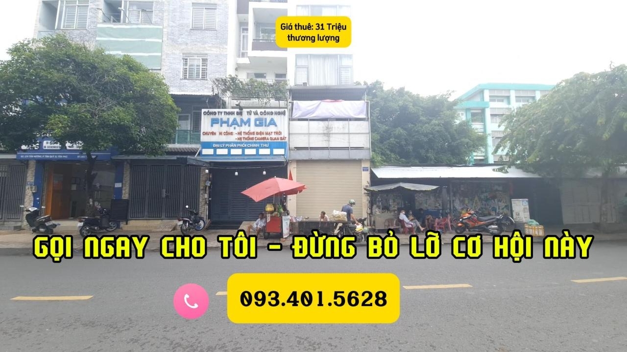 Cho thuê nhà mặt tiền 80m² 3Lầu-SÁT TRƯỜNG-NGÃ TƯ CHỢ TÂN HƯƠNG