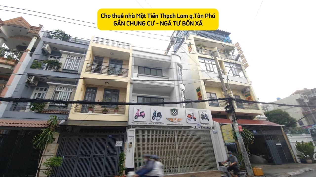 Cho thuê nhà mặt tiền Thạch Lam 144m² 2 Lầu - NGANG 8M - GẦN CHUNG CƯ