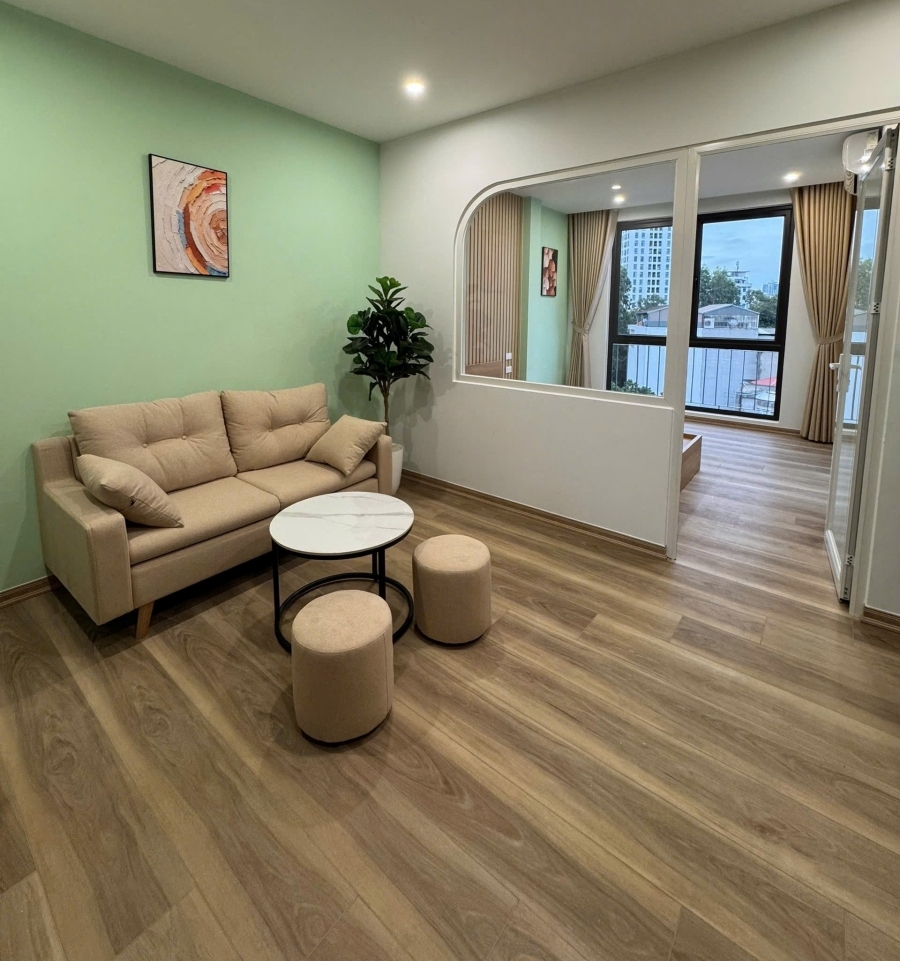 (Cực hiếm) Căn hộ 1N1K cao cấp 26m2 mới khai trương tại Tây Sơn - Đống Đa - Ở được 5 người