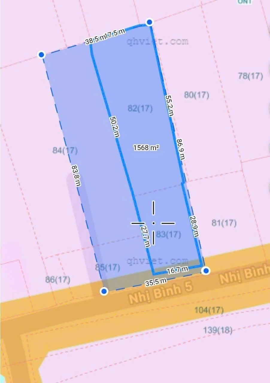 ĐẤT (35x83) MẶT TIỀN NHỊ BÌNH 5 (ĐÔNG THẠNH) HÓC MÔN 3.100M² NỞ HẬU – XE TẢI TRÁNH NHAU!