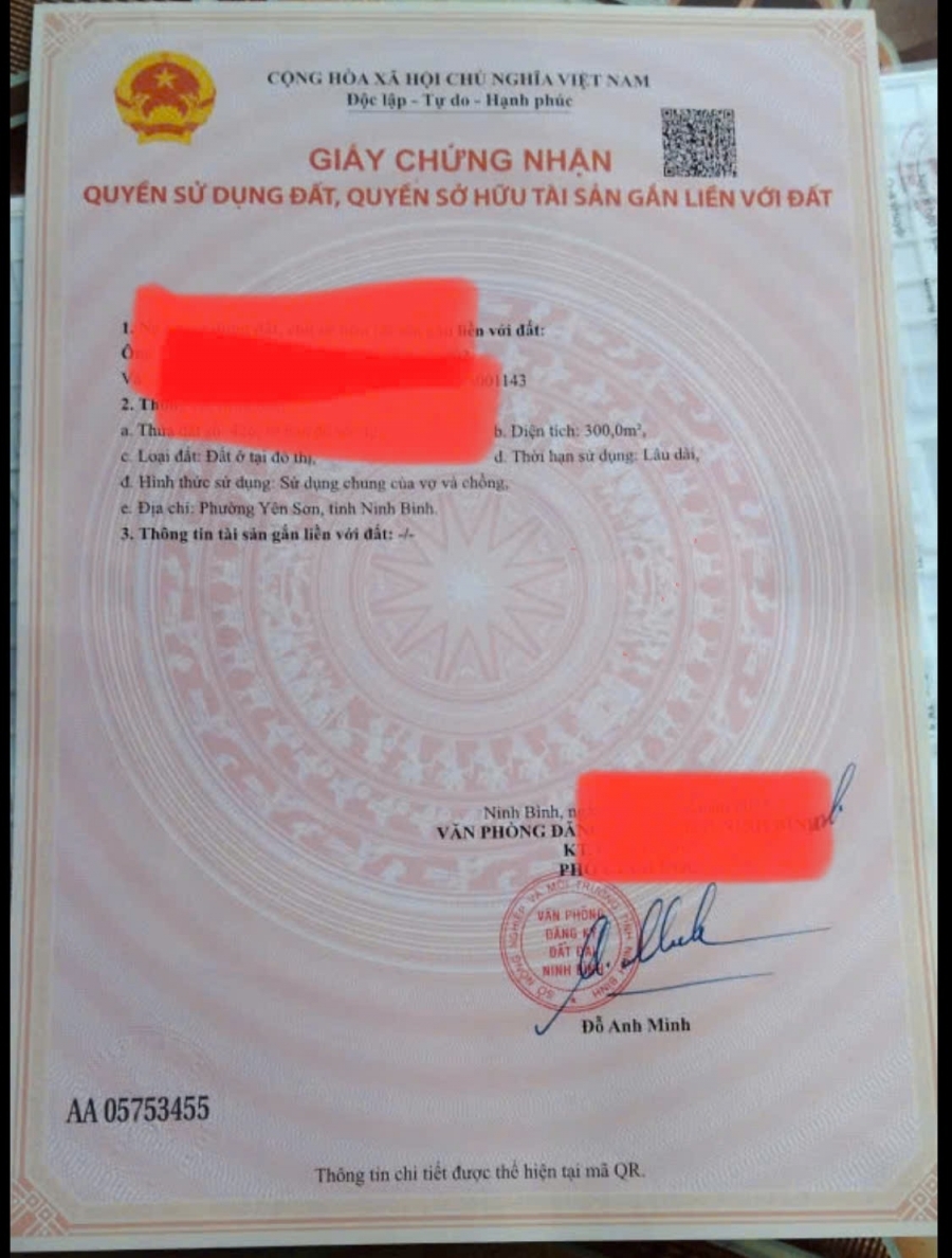 ĐẤT CHÍNH CHỦ - GIÁ ĐẦU TƯ CẦN BÁN NHANH LÔ ĐẤT TIỀM NĂNG TẠI TP Tam Điệp tỉnh Ninh Bình